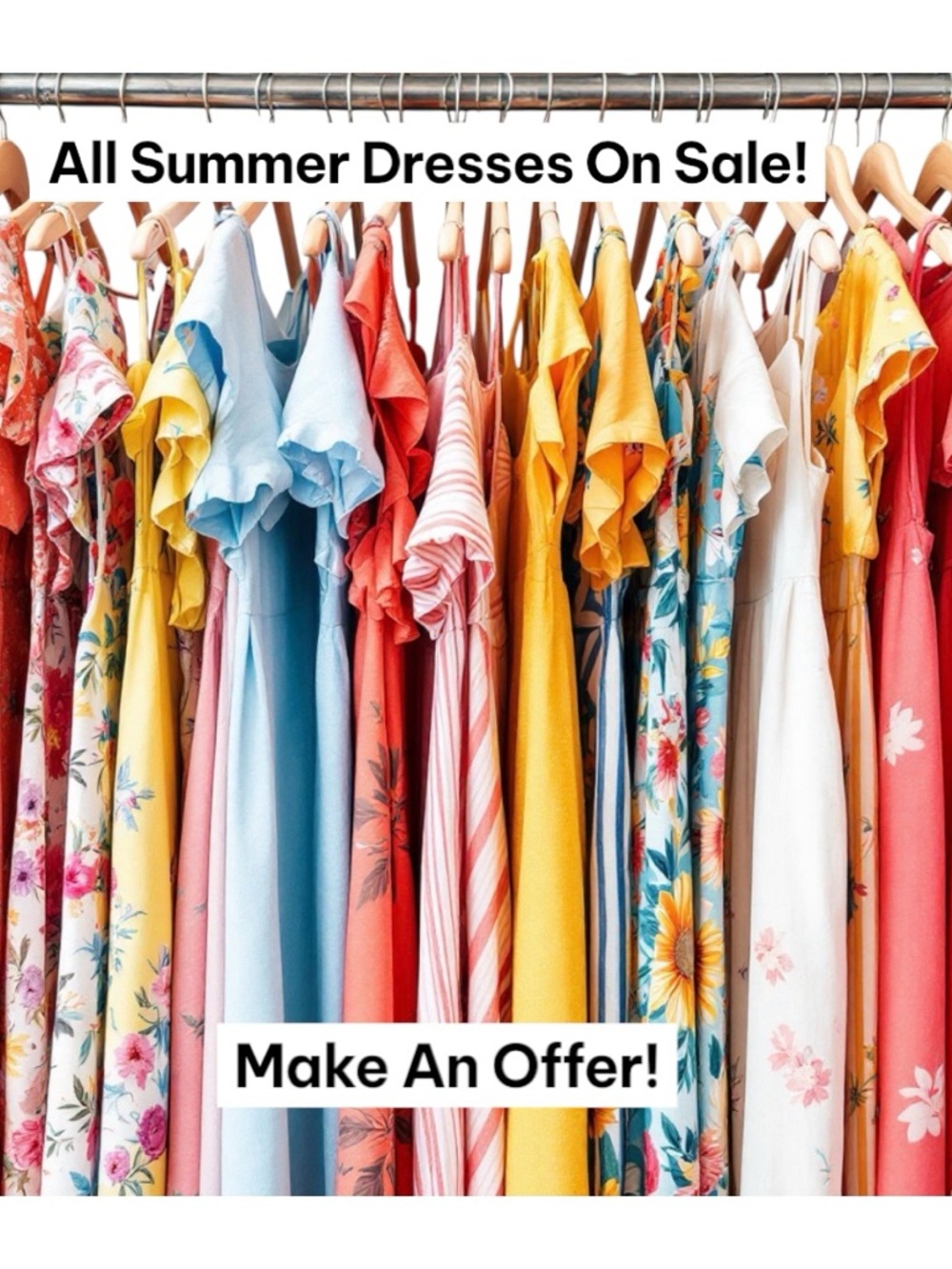 Summer Floral and Solid Ruffle-Sleeve Dress - Yellow, Blue, Coral, White